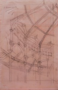 Le Cirque Fernando - architectural study by Edgar Degas
